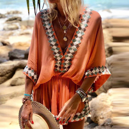 Floral Print Wide Leg Jumpsuit