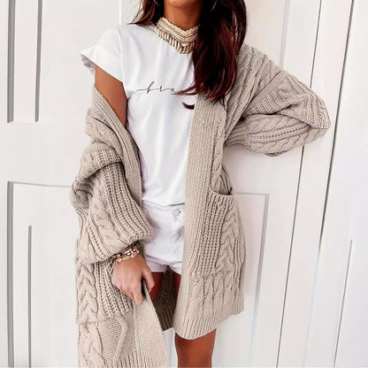 Plus Size Casual Gebreide Cardigan