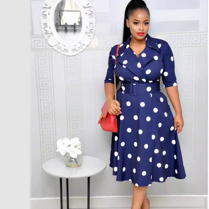 Dress with a suit collar
