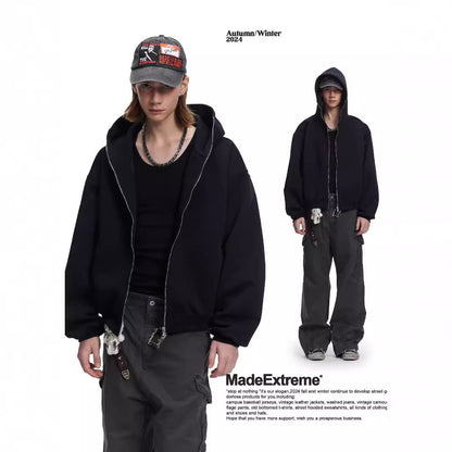 Street High-End Boxy Hoodie Zip-Up Comfortable Jacket Unisex