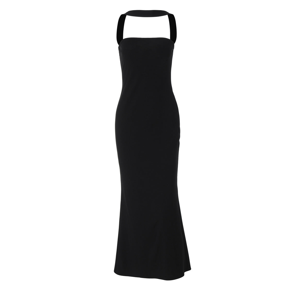 Women's Strapless One-Shoulder Halter Backless Fitted Bodycon Slit Dress