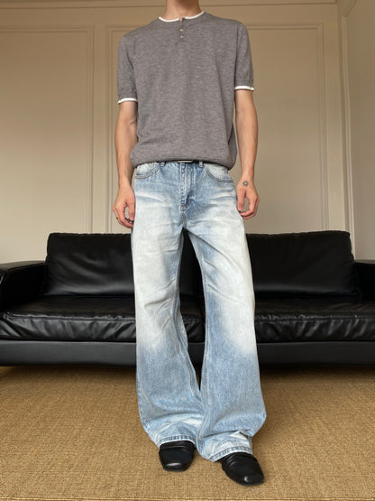 Mens Straight Leg Denim Pants