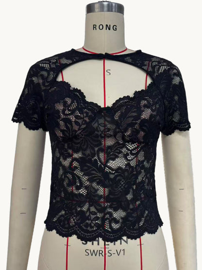 Hollow Lace T-shirt