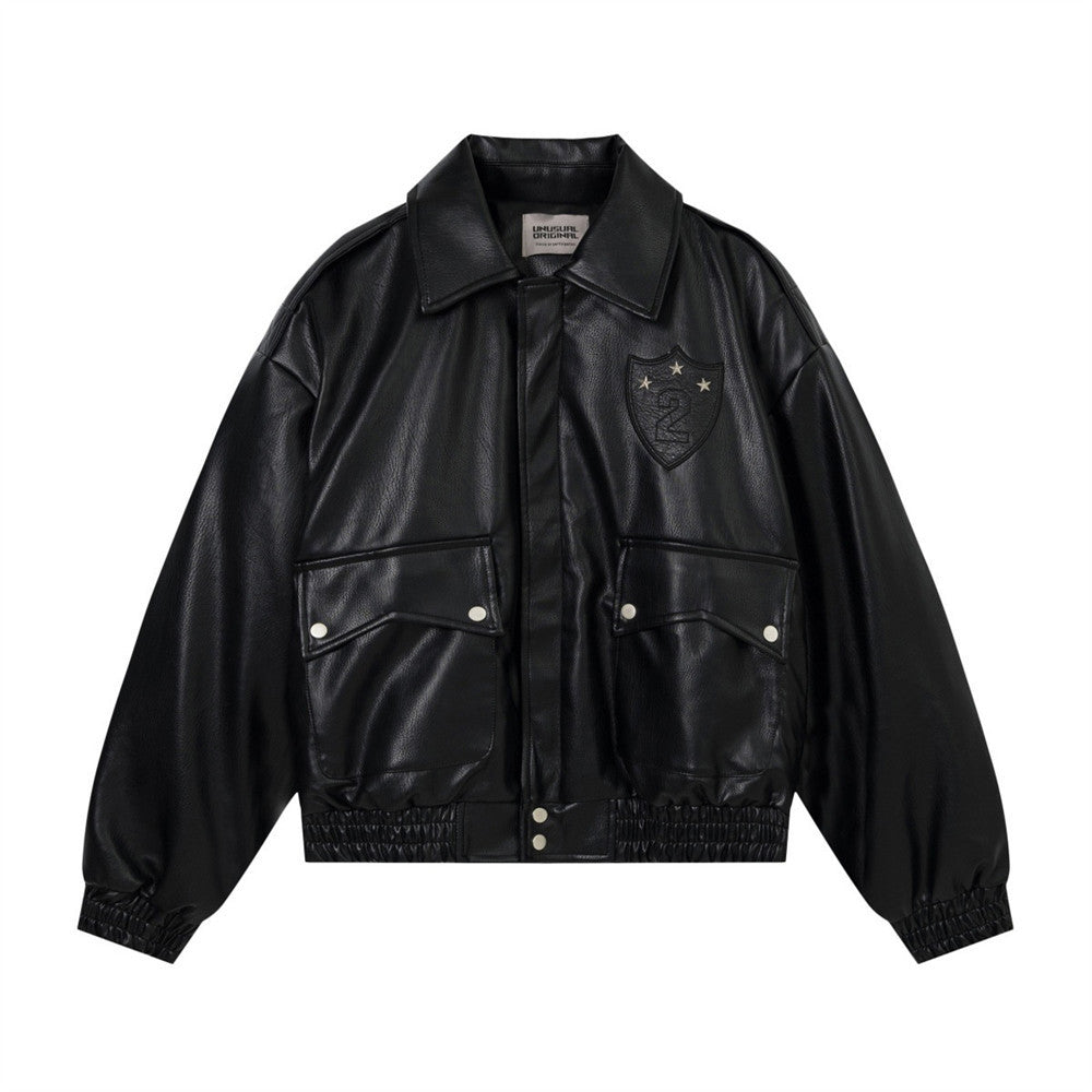 PU leather jacket