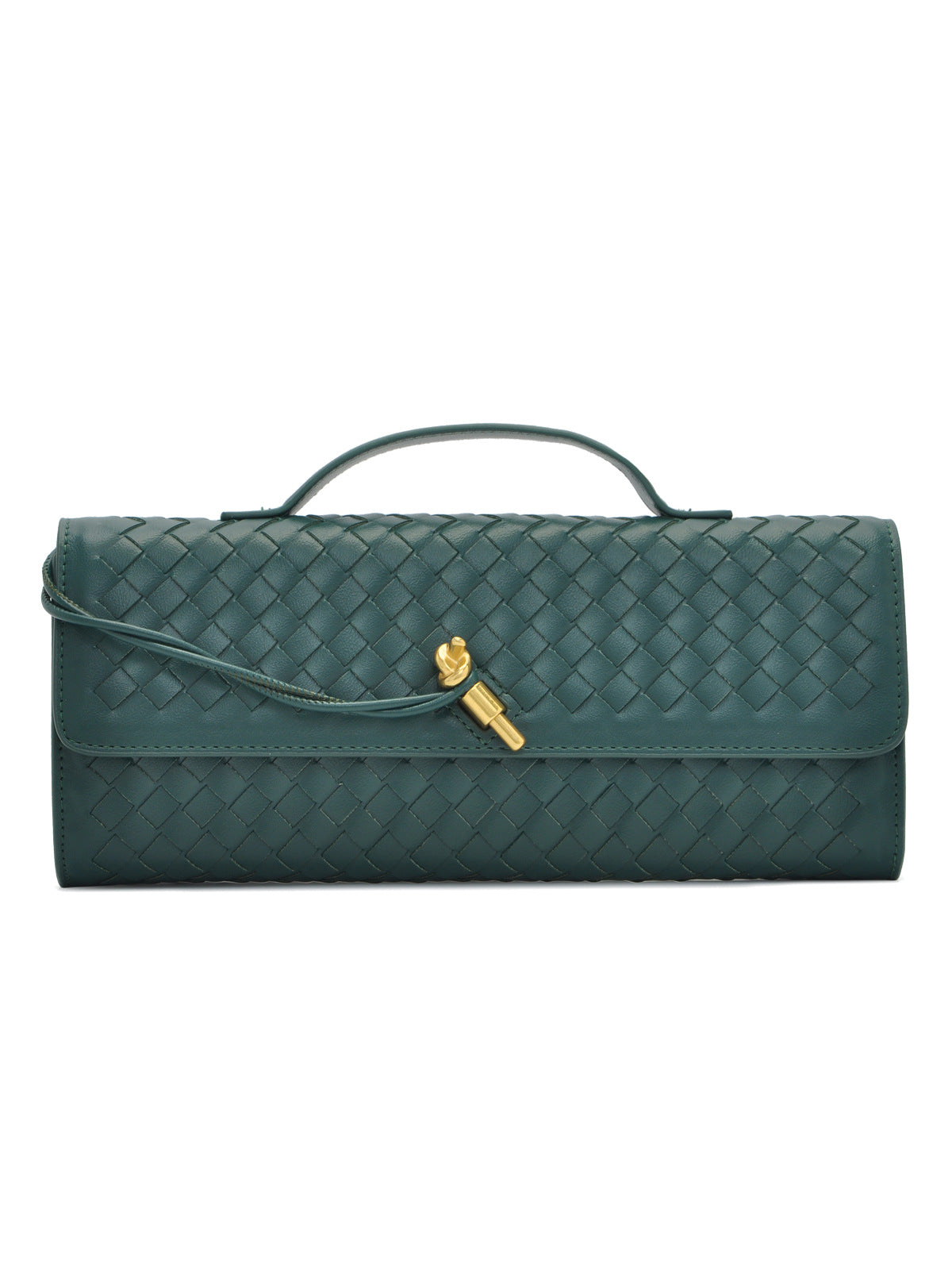 Soft Handmade Woven PU Leather Organ Crossbody Bag