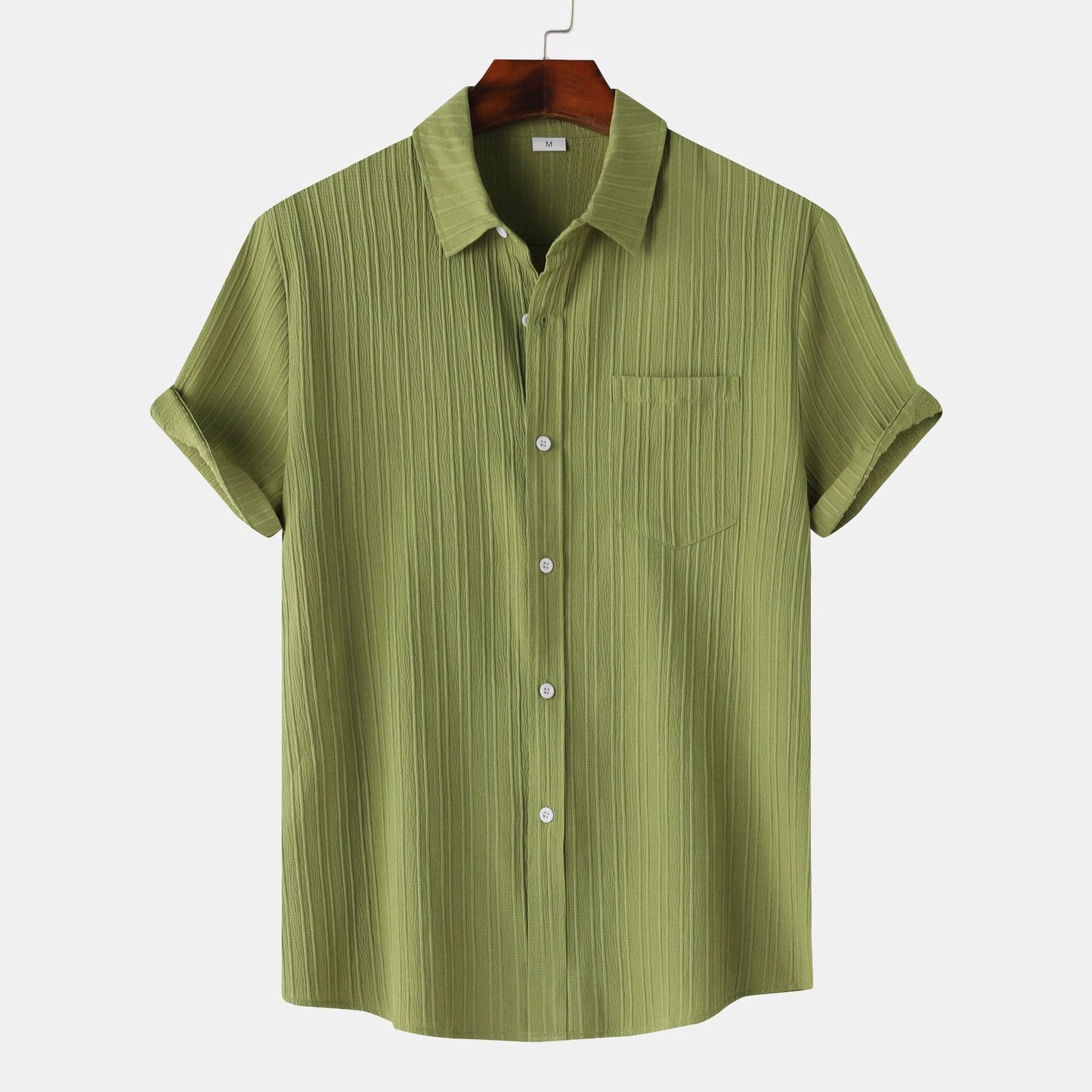 Mens Short Sleeve Lapel Shirt