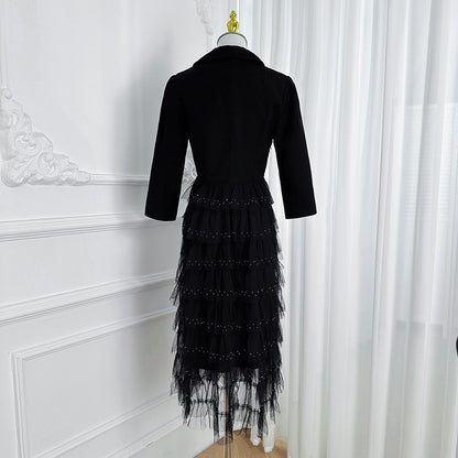 Mesh Cake Skirt Two Piece Dress