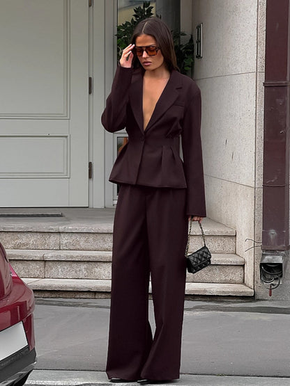 Waist-Cinching Suit Set for Women