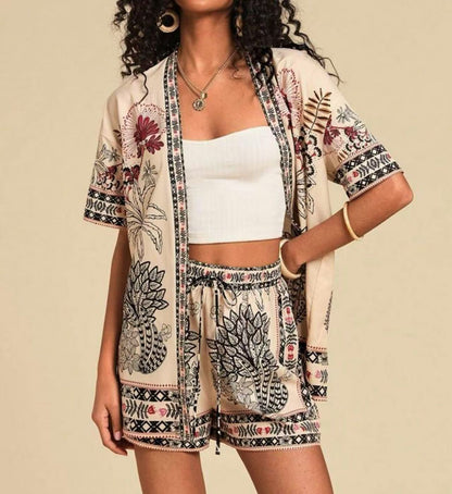 Damesmode Casual Bedrukt Cardigan Pak