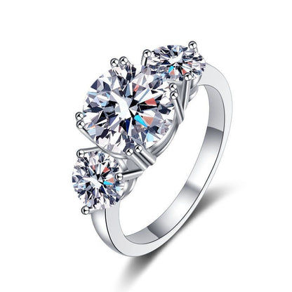 S925 Sterling Zilveren Ring 2 Karaat Moissanite Of Zirkoon