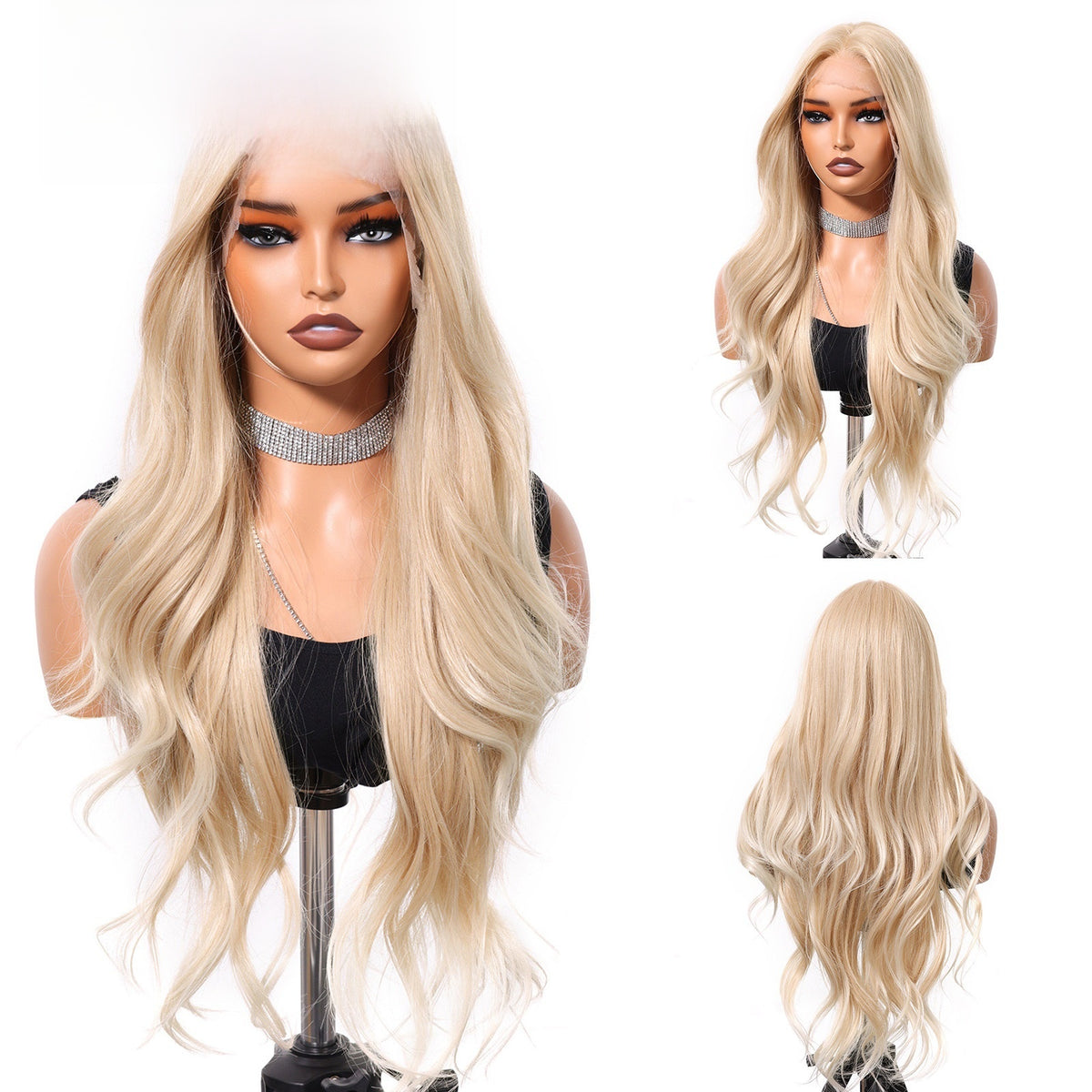 Lace Front Wig Japanese Silk Long Curly Hair