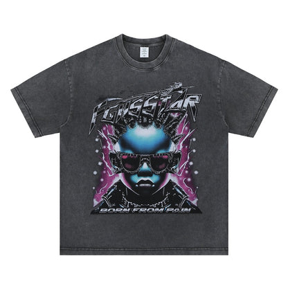Heren T-shirt met korte mouwen en print