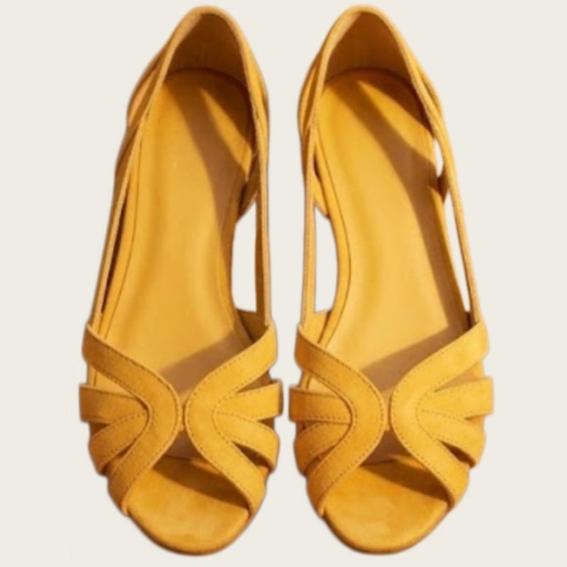 Hollowed-out cool shoes summer flat sandals