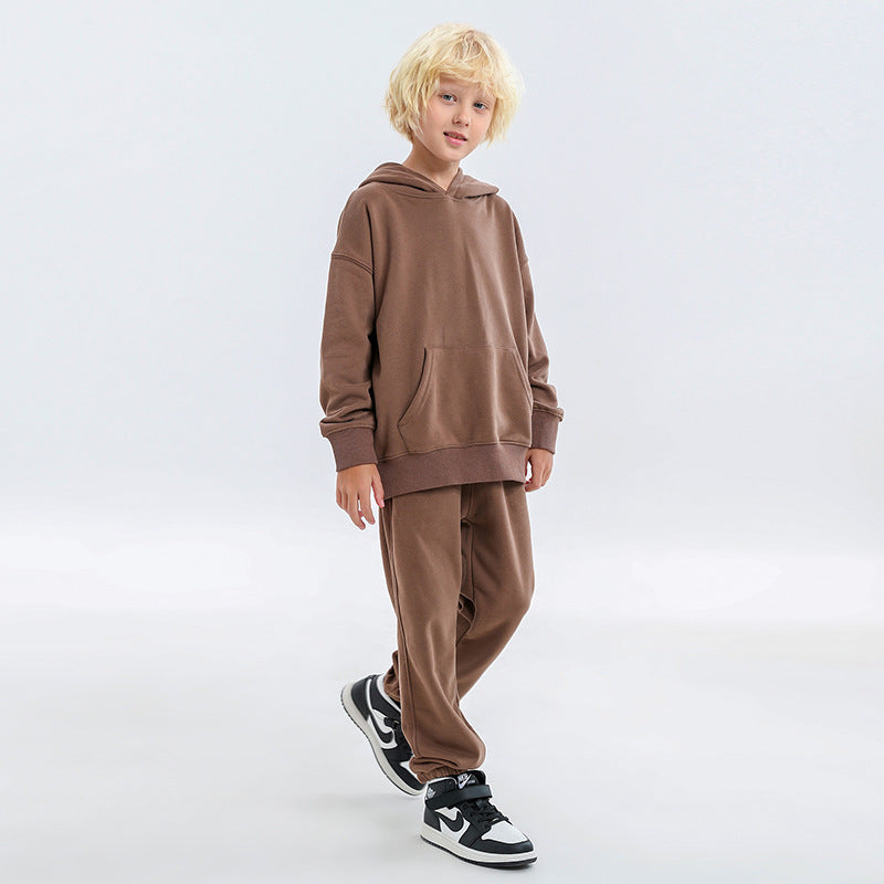 Kinder effen katoenen joggingpak unisex
