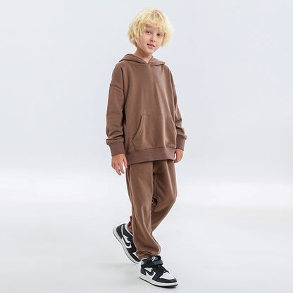 Kinder effen katoenen joggingpak unisex