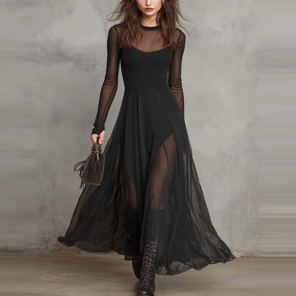 Elegant Long Sleeve Mermaid Dress