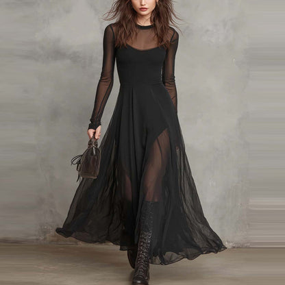 Elegant Long Sleeve Mermaid Dress
