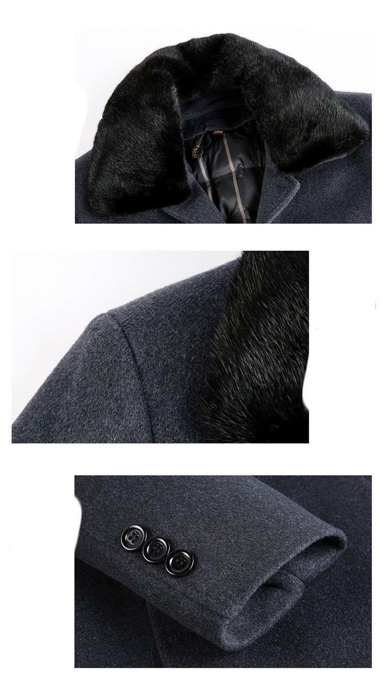 Zakelijke High-End Warme Heren Mantel