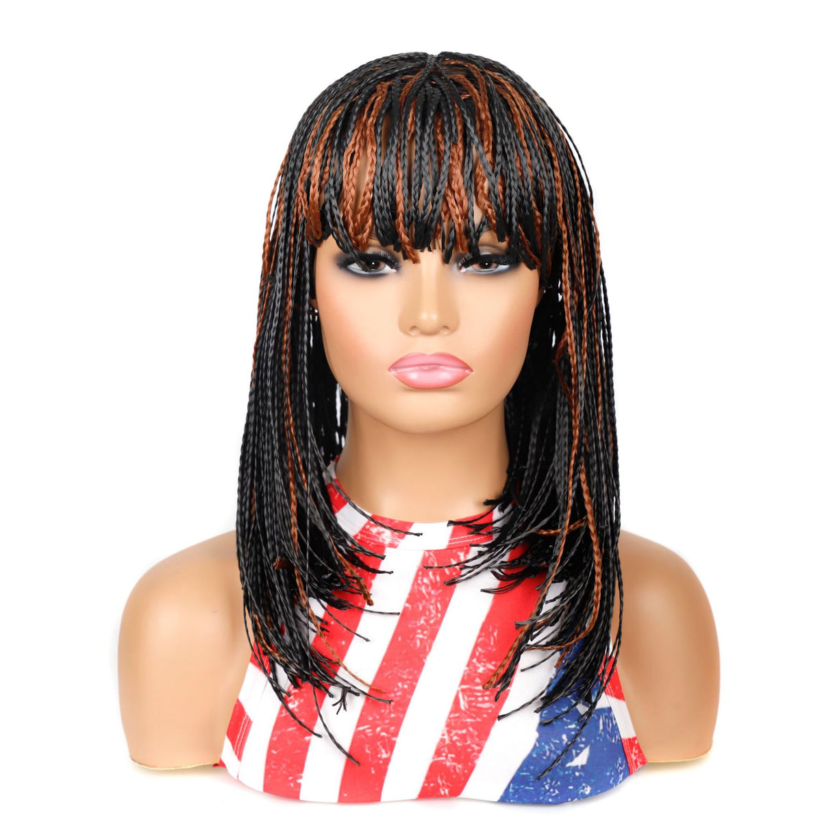 Short Braided Bobo Head Wig