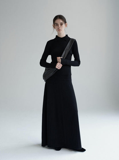 Textile Song Wool Knit Skirt