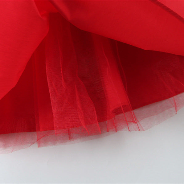 French Backless Cross-Tie Halter Dress