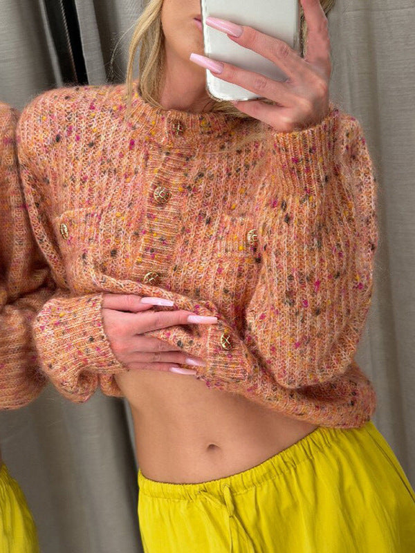 Floral Print Knitted Cardigan