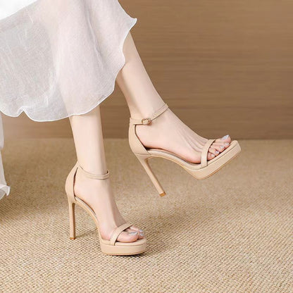 Womens High Heel Sandals Stiletto Platform Summer Shoes