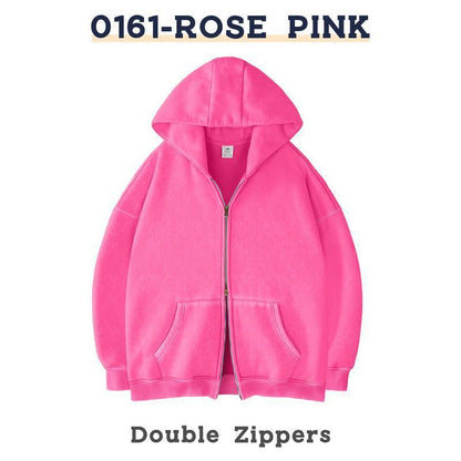 Oversized Fleece-Lined Hooded Sweatshirt