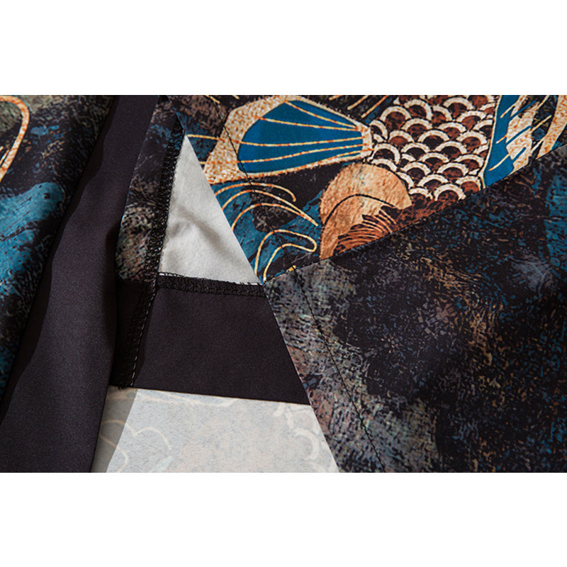 Kimono Mantel Met Print