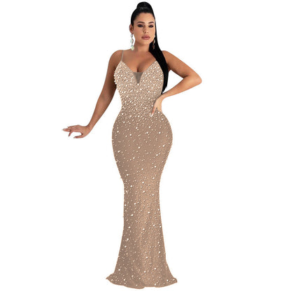 Elegant Beaded Sling Dress