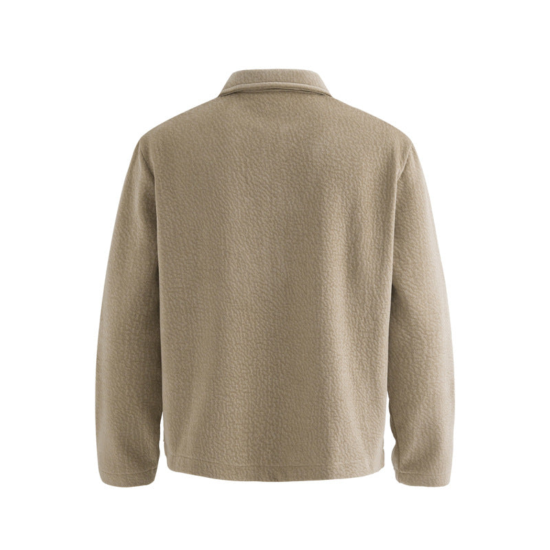 Men's Simple Trendy Old Money Style Textured Personality Lapel Jacket