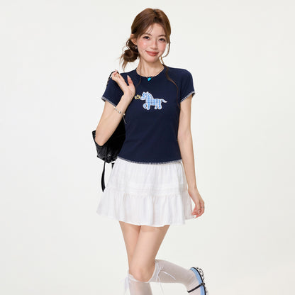 Summer Heart Print Open Front Long Sleeve Shorts Loungewear Women Pure Cotton Loose Soft Sleepwear Wearable Outside