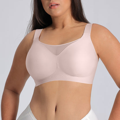 Plus Size Women's Bra with Large Cup Gathered, Breathable Mesh Customization