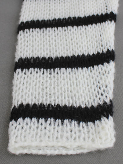 Dames Gebreide Ronde Hals Lange Mouw Gestreepte Trui