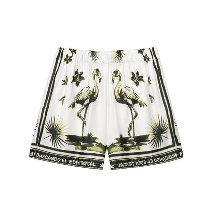 Women's Clothing Printed Shirt + Shorts