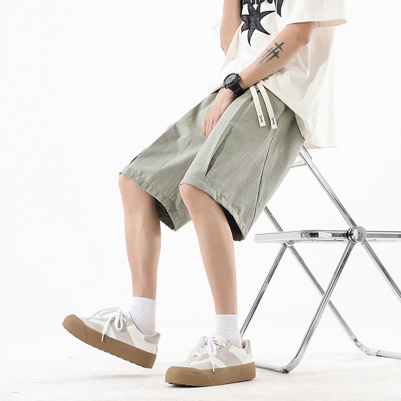 Sports Pants Casual Student Trendy Knee-Length Khaki Underwear