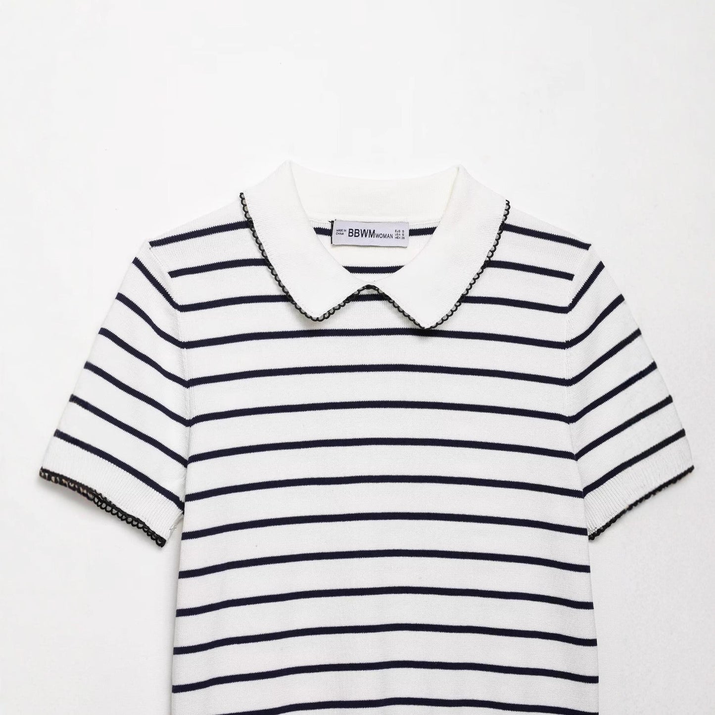 Versatile collar casual knitted top