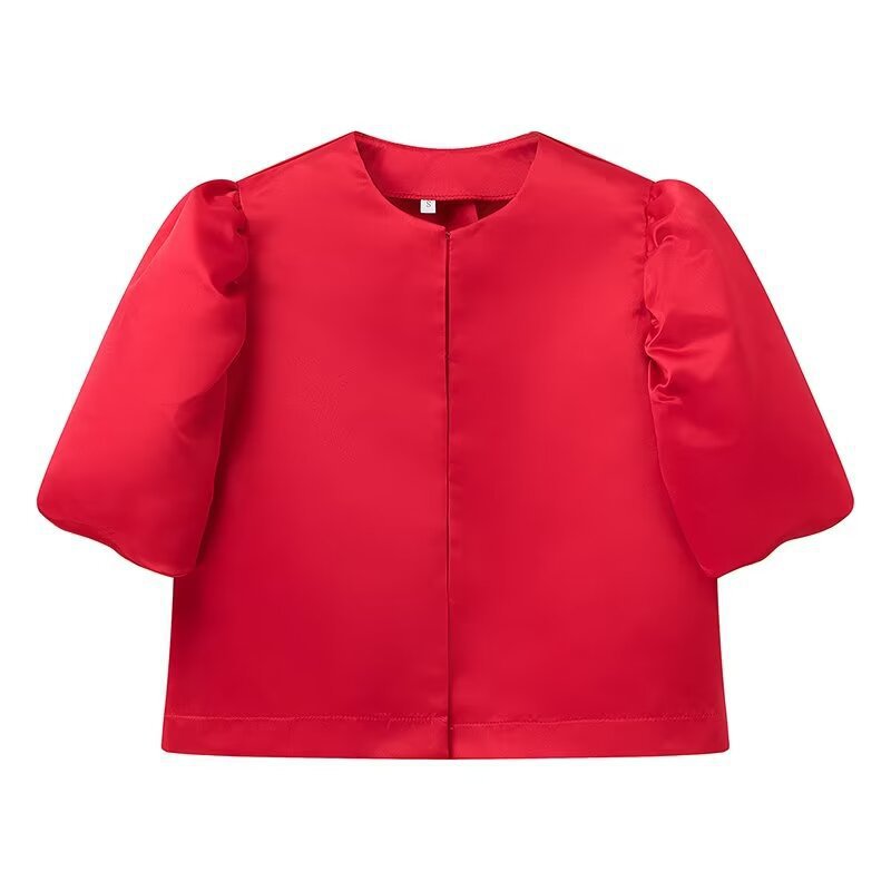 Women's Fashion Satin Elegant Versatile Noble Style Top Jacket