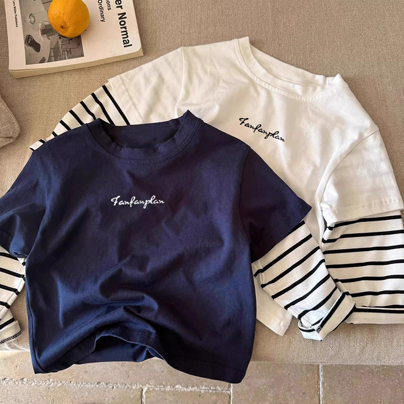 Children's Long Sleeve Striped Two-Piece