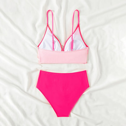 Strap Bikini Swimwear for Women, Elegant Beach Hot Spring Bathing Suit