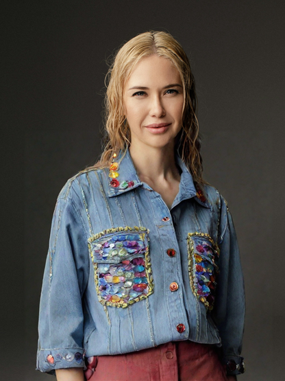 Hoogwaardige Kralen Regenboog Diamant Klinknagel Pailletten Designer Denimjack
