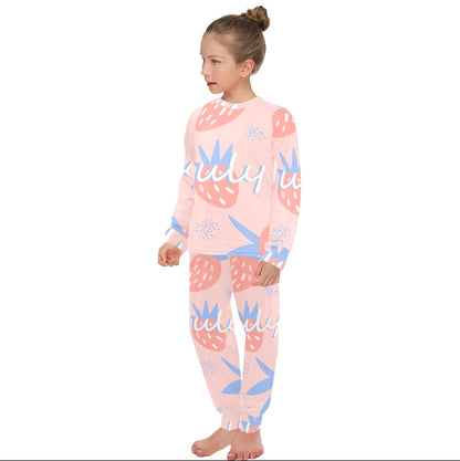 Big Girls' Crew Neck Long Pajama Set (Sets 18)
