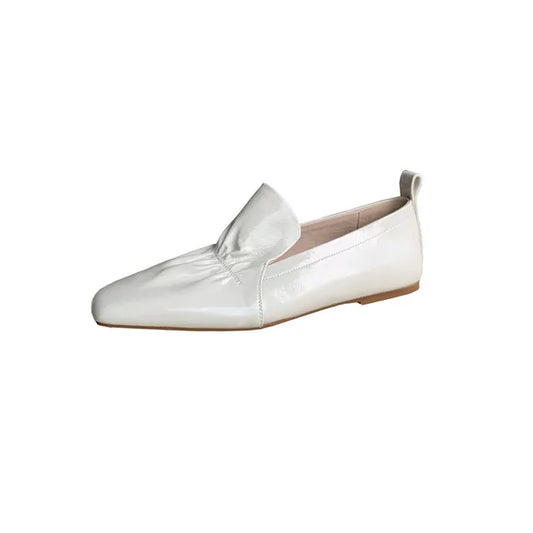 Loafers met vierkante neus van rundleer