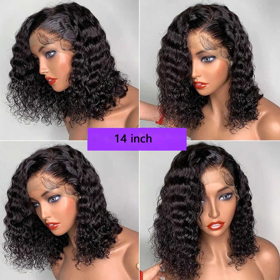 13x4 front lace diepe wave pruik van echt haar