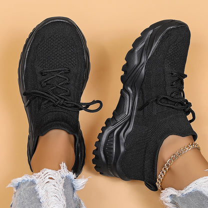Ademende geweven sokkensneakers voor dames