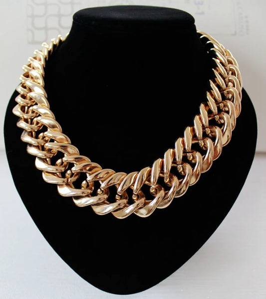 Vintage FishSheep Statement Big Chunky Chain Choker Ketting Voor Dames