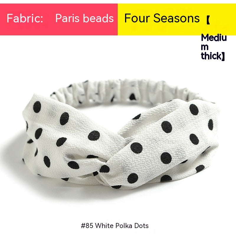Elastische gekruiste chiffon hoofdband in Boheemse stijl