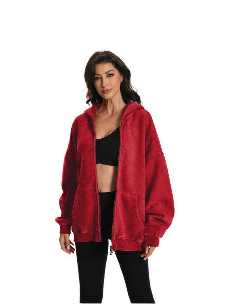 Oversized Fleece-Lined Hooded Sweatshirt