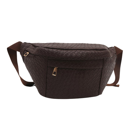 Solid-color casual chic crossbody bag