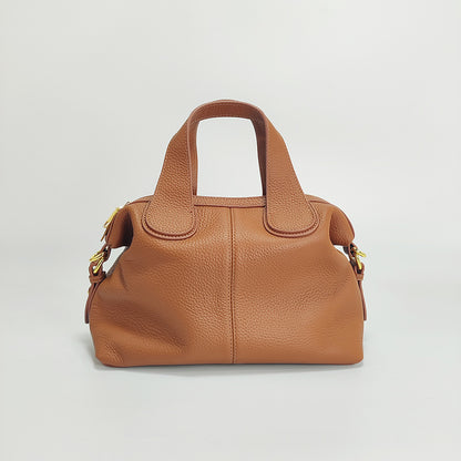 Womens Top-Layer Cowhide Dumpling Handbag